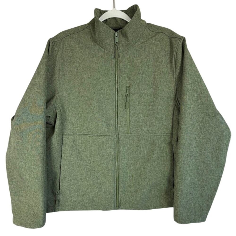 Quince Olive Green Softshell Jacket Full Zip Fleece Lined Womens XL $149 MSRP - Picture 2 of 7